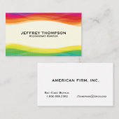 Abstracte digitale regenbooggolf visitekaartje (Voorkant / Achterkant)