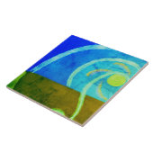 Abstracte digitale schildering in de ochtend tegeltje (Zijkant)