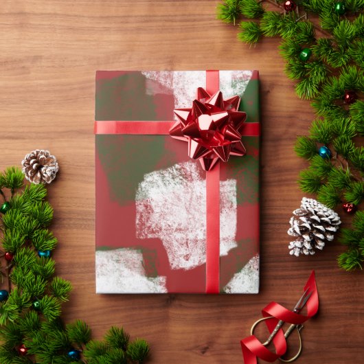 Abstracte digitale spons schilderij vakantie kerst cadeaupapier (Feestdagen Geschenken)