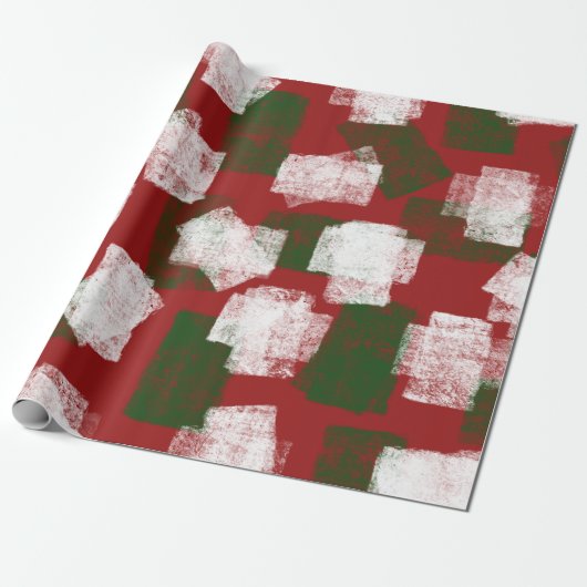 Abstracte digitale spons schilderij vakantie kerst cadeaupapier (Uitgerold)