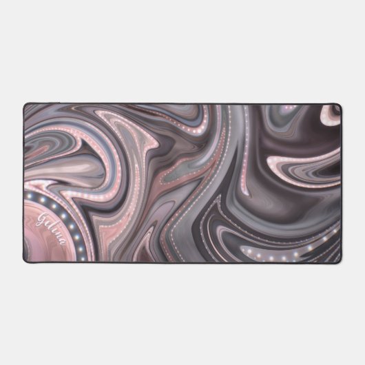 Abstracte Dimensie Roze Pastel Glow Bureaumat (Voorkant)