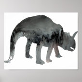 Abstracte dinosaurus-silhouet poster (Voorkant)