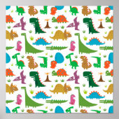 Abstracte dinosaurussen poster (Voorkant)