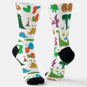Abstracte dinosaurussen sokken