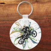 Abstracte Dirt Bike Sleutelhanger (Voorkant)
