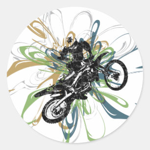 Abstracte Dirt Bike Stickers