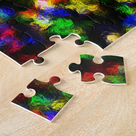 Abstracte Disco Foil Jigzaag Puzzle Legpuzzel (Zijkant)