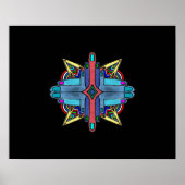 Abstracte diversity Hands Painting - Poster. Poster (Voorkant)