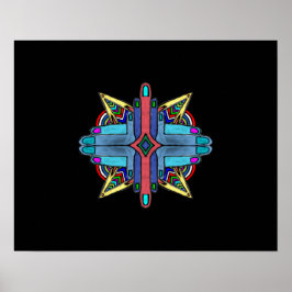 Abstracte diversity Hands Painting - Poster. Poster