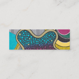 Abstracte doedelkunst, stromende vormen, boekmerk contactkaartje