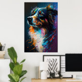 Abstracte Dog 4 Poster (Thuiskantoor)