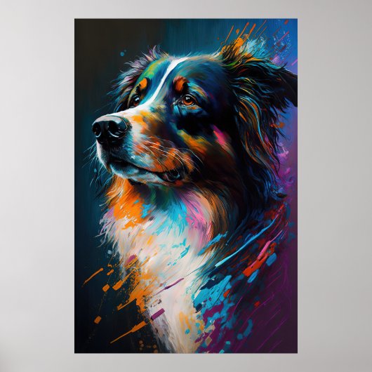 Abstracte Dog 4 Poster (Voorkant)