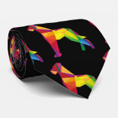 Abstracte Dog Argenta Stropdas (Opgerold)