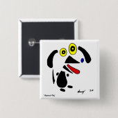Abstracte Dog Button (Voorkant /achterkant)