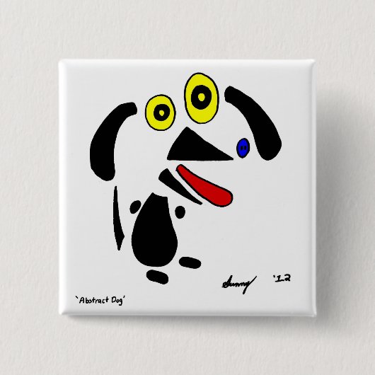 Abstracte Dog Button (Voorkant)