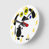 Abstracte Dog Clock Ronde Klok (Hoek)