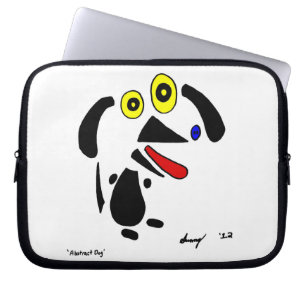 Abstracte dog laptophoes laptop sleeve