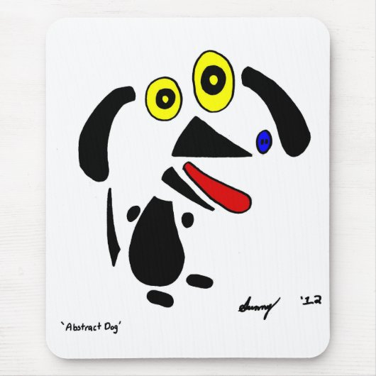 Abstracte Dog Mousepad Muismat (Voorkant)