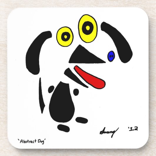 Abstracte Dog Onderzetters - set van 6 (Voorkant)