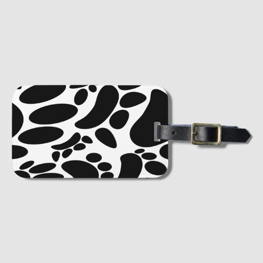 Abstracte Dog Pawprint Bagagelabel (Voorkant (horizontaal))