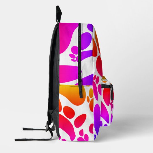 Abstracte Dog Pawprint Bedrukte Rugzak (Links)