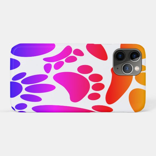 Abstracte Dog Pawprint Case-Mate iPhone Case (Achterkant (horizontaal))