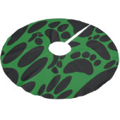 Abstracte Dog Pawprint Kerstboom Rok (Gekanteld)