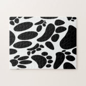 Abstracte Dog Pawprint Legpuzzel (Horizontaal)