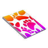 Abstracte Dog Pawprint Notitieboek (Rechterzijde)