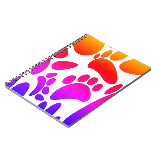 Abstracte Dog Pawprint Notitieboek (Linkerzijde)