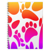 Abstracte Dog Pawprint Notitieboek (Voorkant)