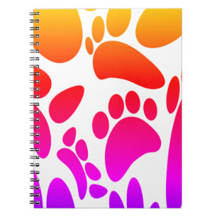 Abstracte Dog Pawprint Notitieboek