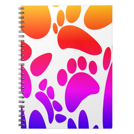 Abstracte Dog Pawprint Notitieboek (Voorkant)
