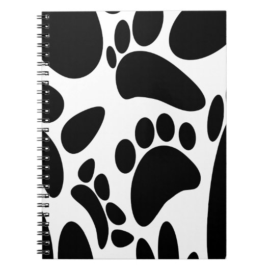 Abstracte Dog Pawprint Notitieboek (Voorkant)