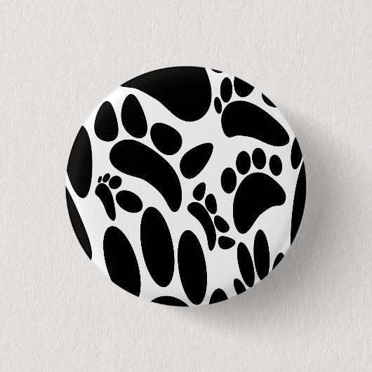 Abstracte Dog Pawprint Ronde Button 3,2 Cm (Voorkant)