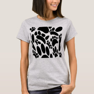 Abstracte Dog Pawprint T-shirt