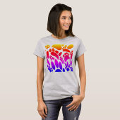 Abstracte Dog Pawprint T-shirt (Voorkant volledig)