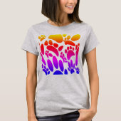 Abstracte Dog Pawprint T-shirt (Voorkant)