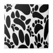 Abstracte Dog Pawprint Tegeltje (Voorkant)