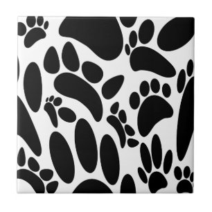 Abstracte Dog Pawprint Tegeltje