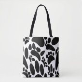 Abstracte Dog Pawprint Tote Bag (Voorkant)