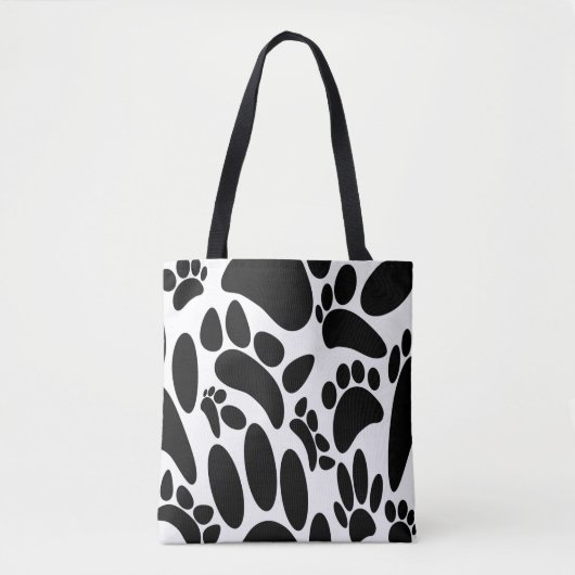Abstracte Dog Pawprint Tote Bag (Voorkant)