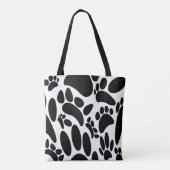 Abstracte Dog Pawprint Tote Bag (Achterkant)