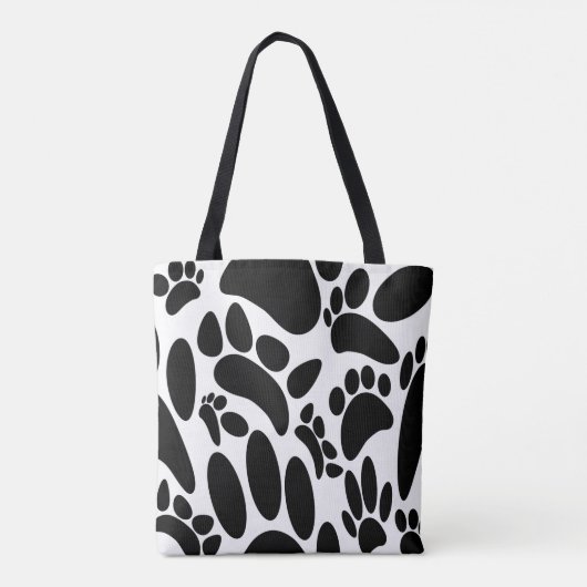 Abstracte Dog Pawprint Tote Bag (Achterkant)