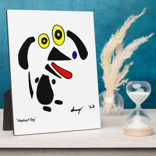 Abstracte Dog Plaque Fotoplaat (Zijkant)
