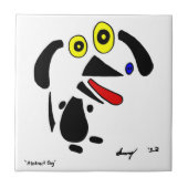 Abstracte Dog Tile Tegeltje (Voorkant)