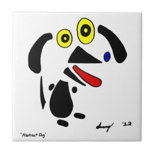 Abstracte Dog Tile Tegeltje