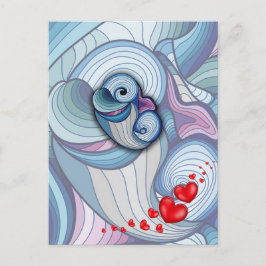 Abstracte dolfijn briefkaart