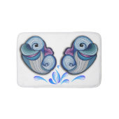 Abstracte dolfijnen badmat (Voorkant)