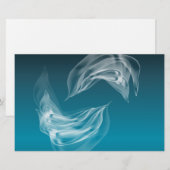 Abstracte Dolfijnen bij het spelen Briefpapier (Voorkant / Achterkant)